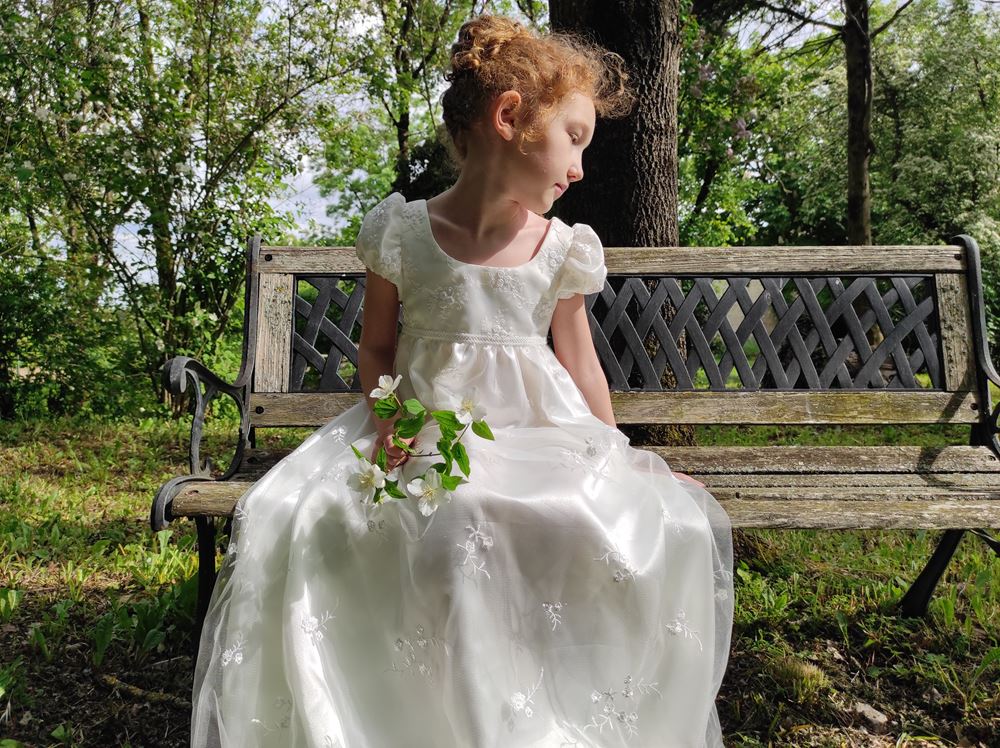 Regency Jane Austen girl's dress in coton Regency Jane Austen girl's dress in coton
