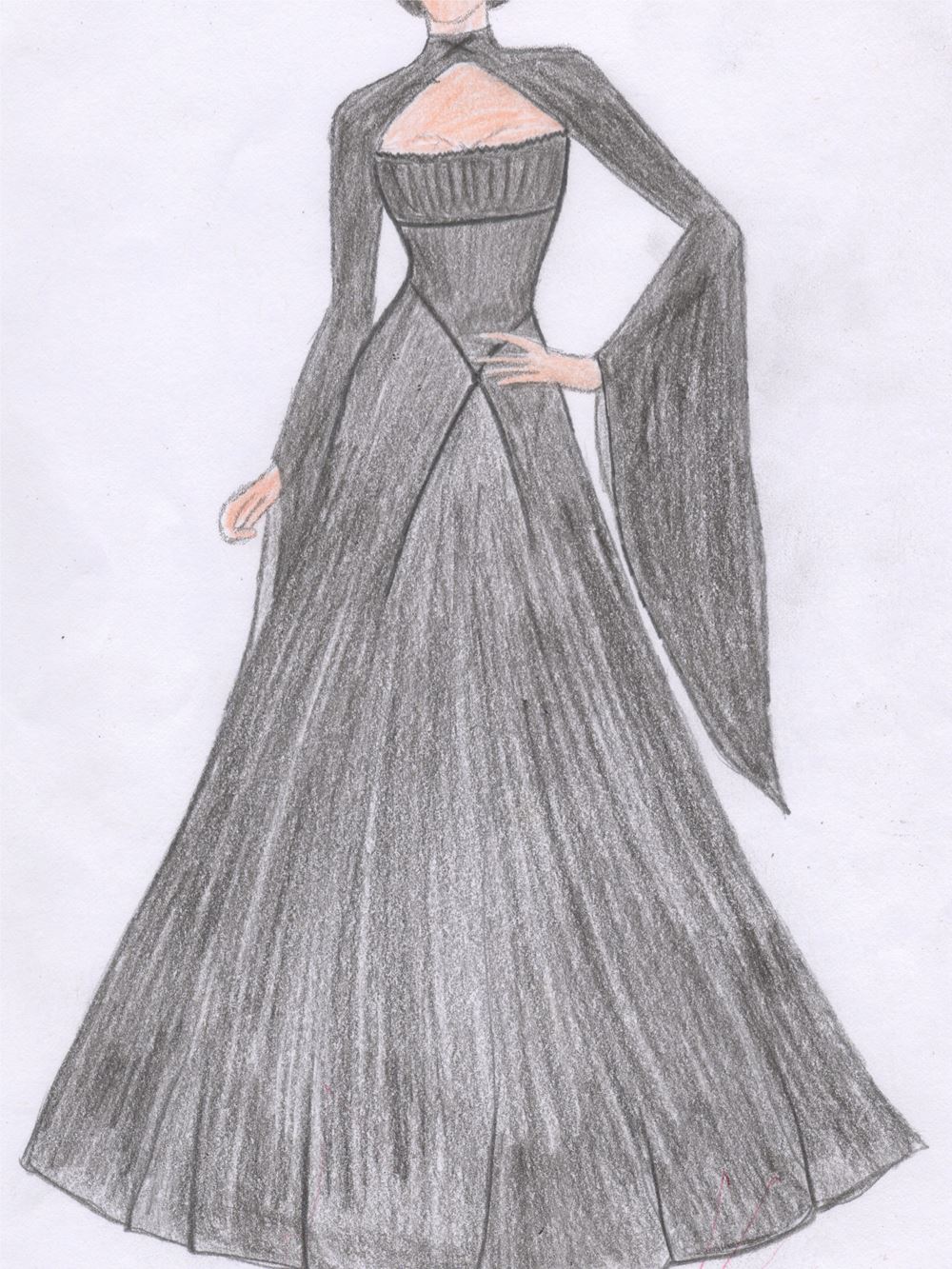 black medieval dress