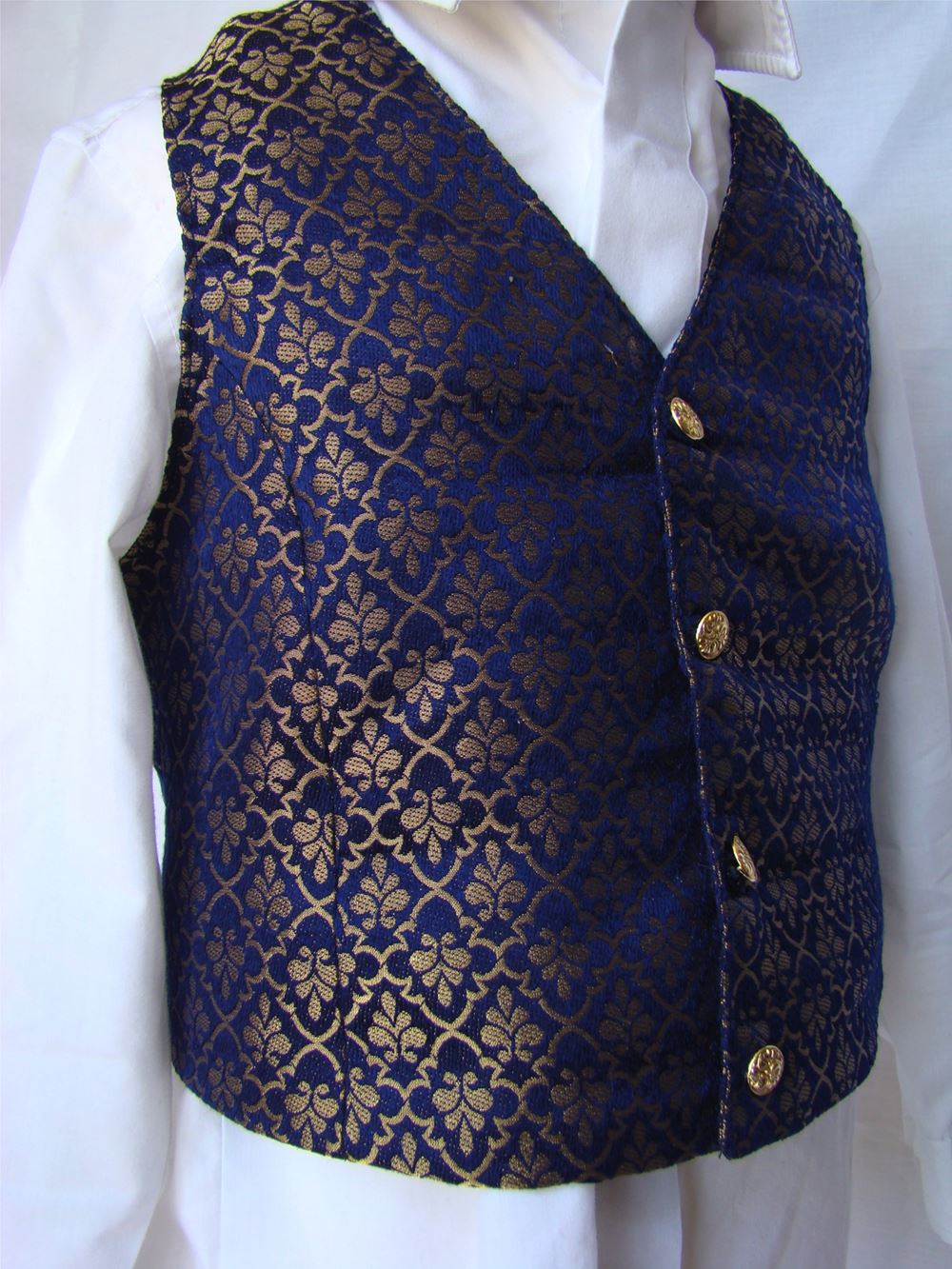 Blue and hotsell gold waistcoat